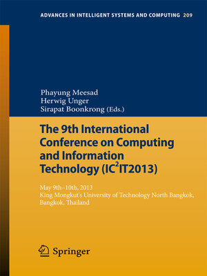 cover image of The 9th International Conference on Computing and InformationTechnology (IC2IT2013)